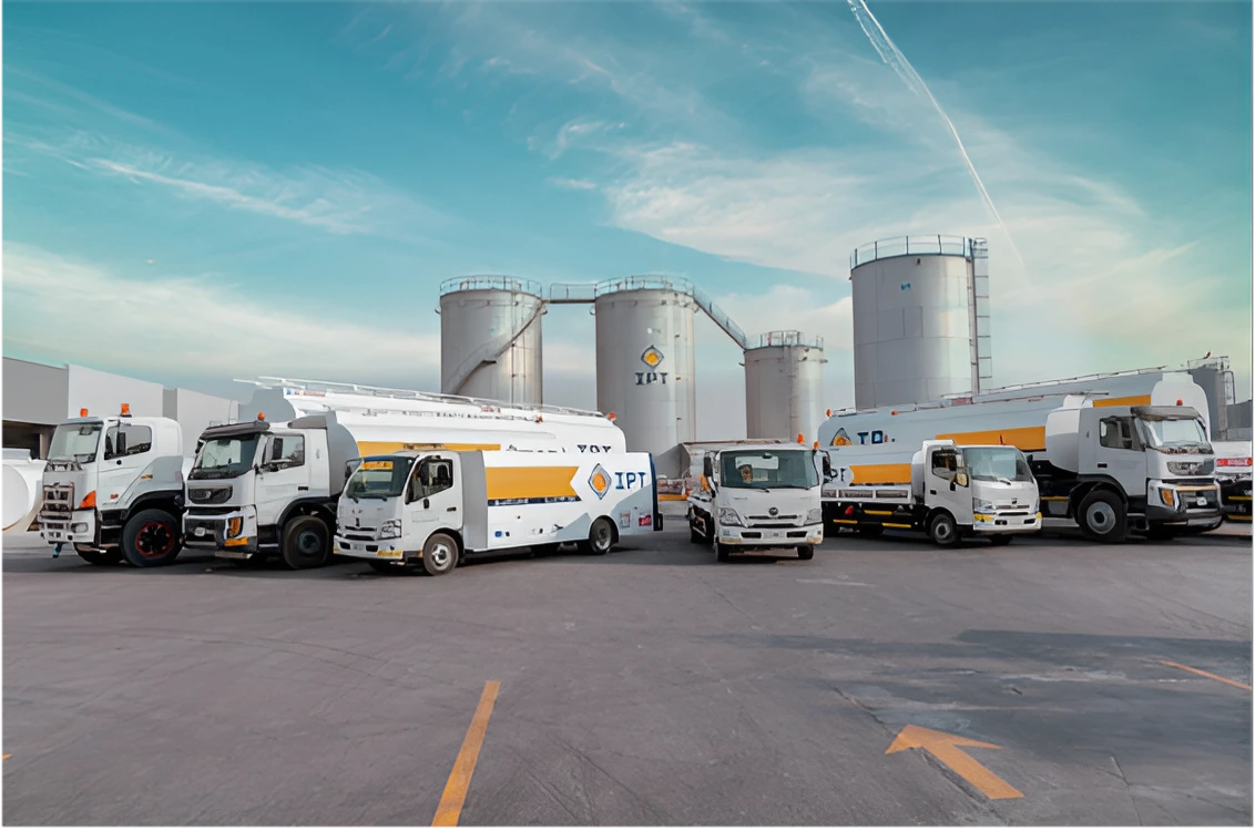 Diesel fuel transport trucks